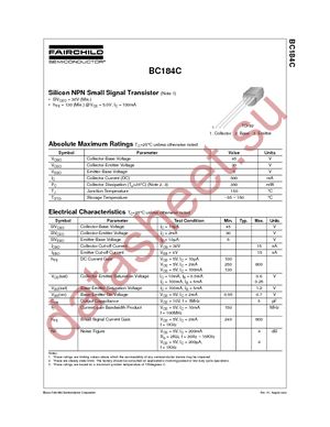 BC184C datasheet  